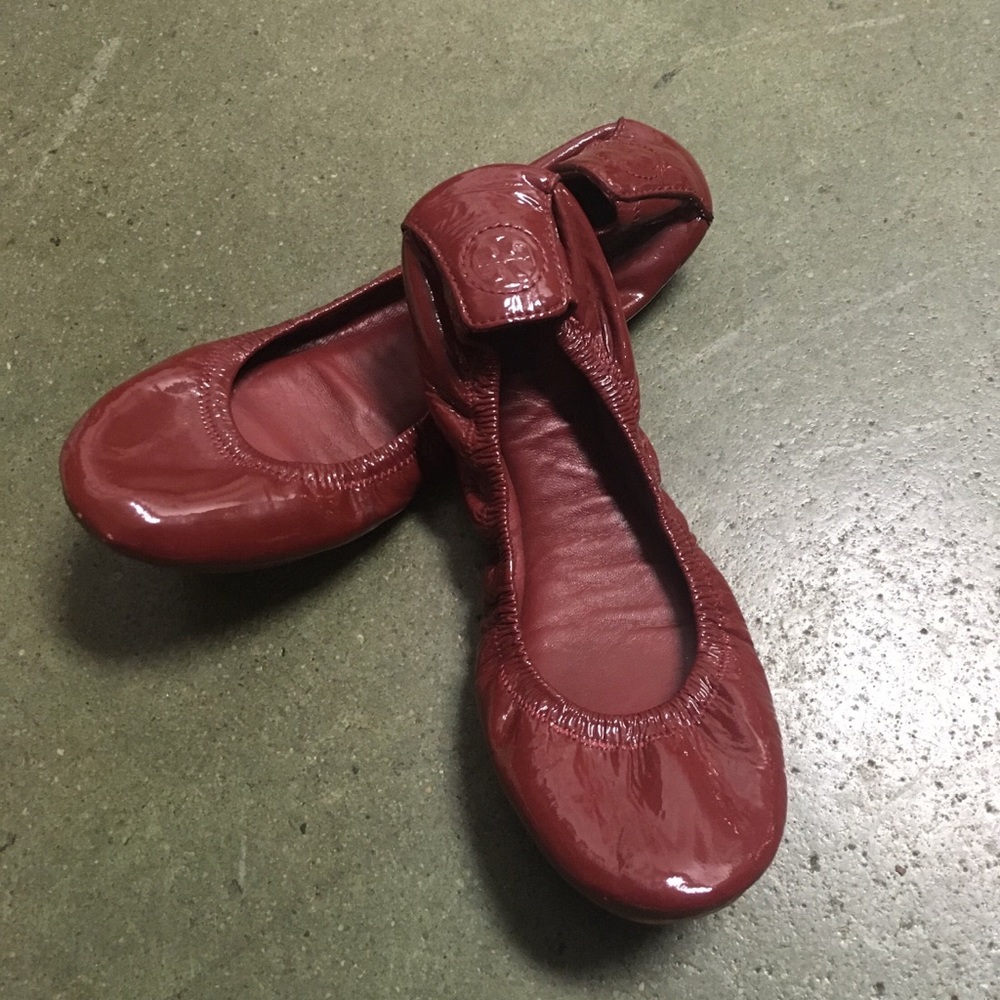 Tory Burch Red Flats Shoe Size 8.5 - Picture 1 of 7